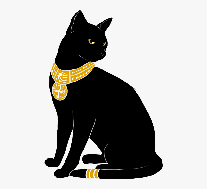 Persian Cat Clipart Egyptian Cat - Egyptian Black Cat, HD Png Download, Free Download