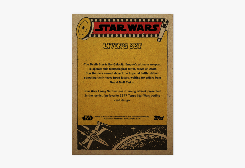 Topps Star War Living Set Card - Topps Vintage Star Wars Cards, HD Png Download, Free Download