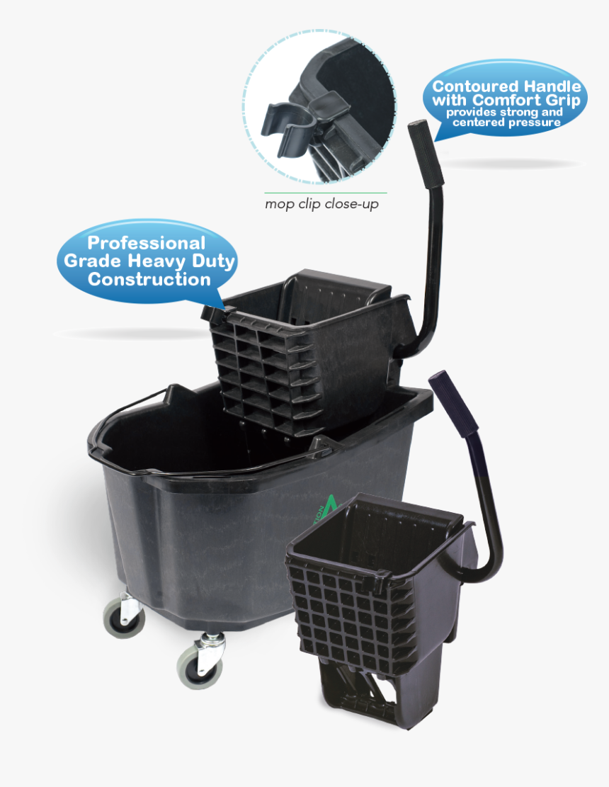 Black Mop Bucket, HD Png Download, Free Download