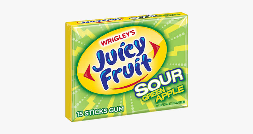 Sour Green Apple - Juicy Fruit Gum, HD Png Download, Free Download
