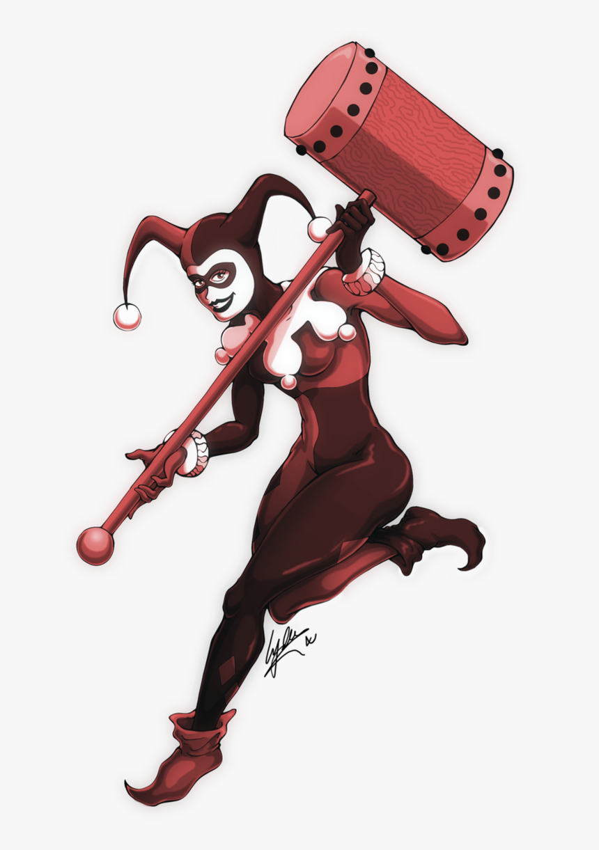 Harley Quinn Clipart Animated Series Mallet - Cartoon, HD Png Download - ki...