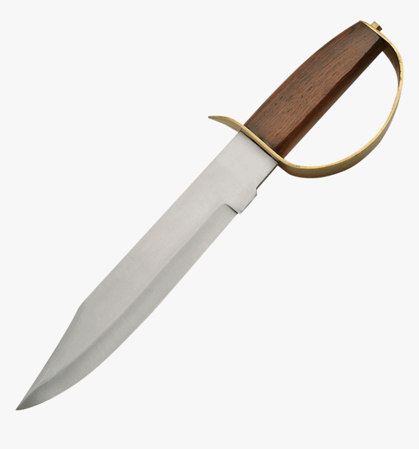 D-guard Bowie Knife With Sheath - Bowie Knife With D Guard, HD Png Download, Free Download