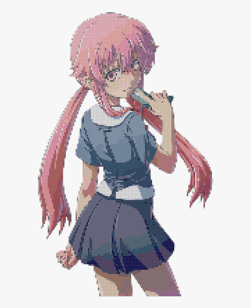 Yuno Gasai Pixel Art, HD Png Download, Free Download