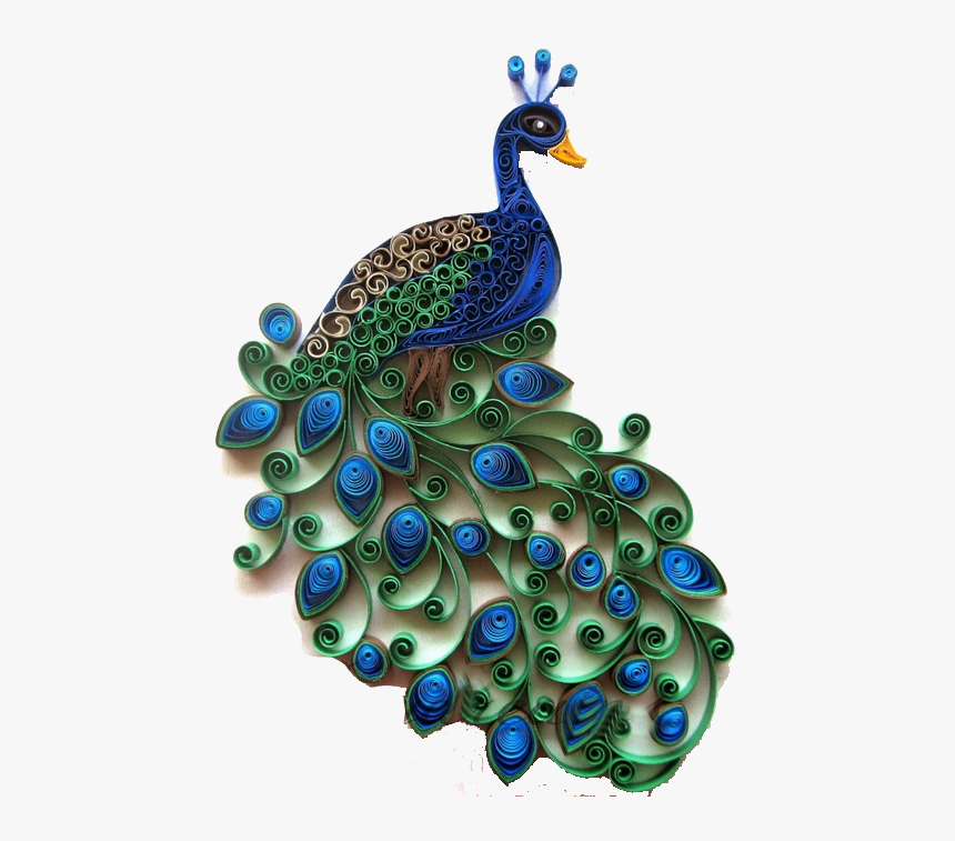 Craft Quilling Peafowl Transprent Png Free - Paper Quilling Of Peacock, Transparent Png, Free Download