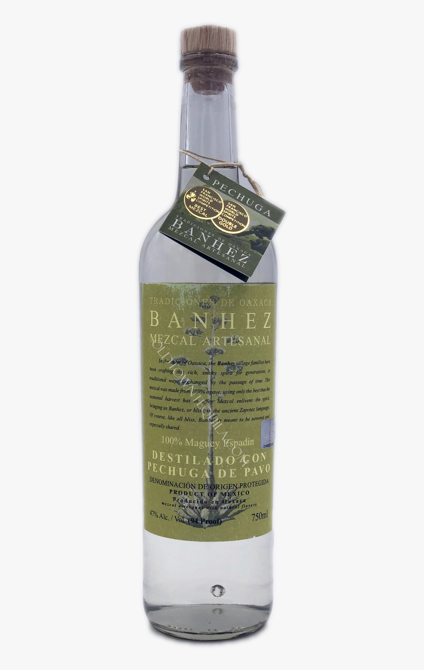 Banhez Destilado Con Pechuga De Pavo - Glass Bottle, HD Png Download, Free Download