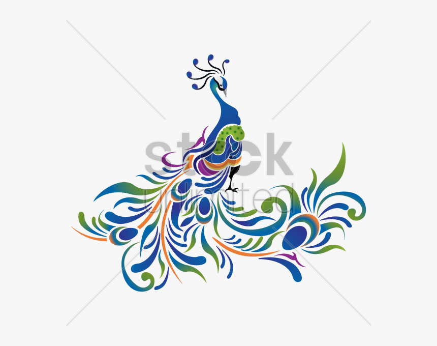 Free Download Cartoon Images Of A Peacock Clipart Clip - Peacock Design Vector Png, Transparent Png, Free Download