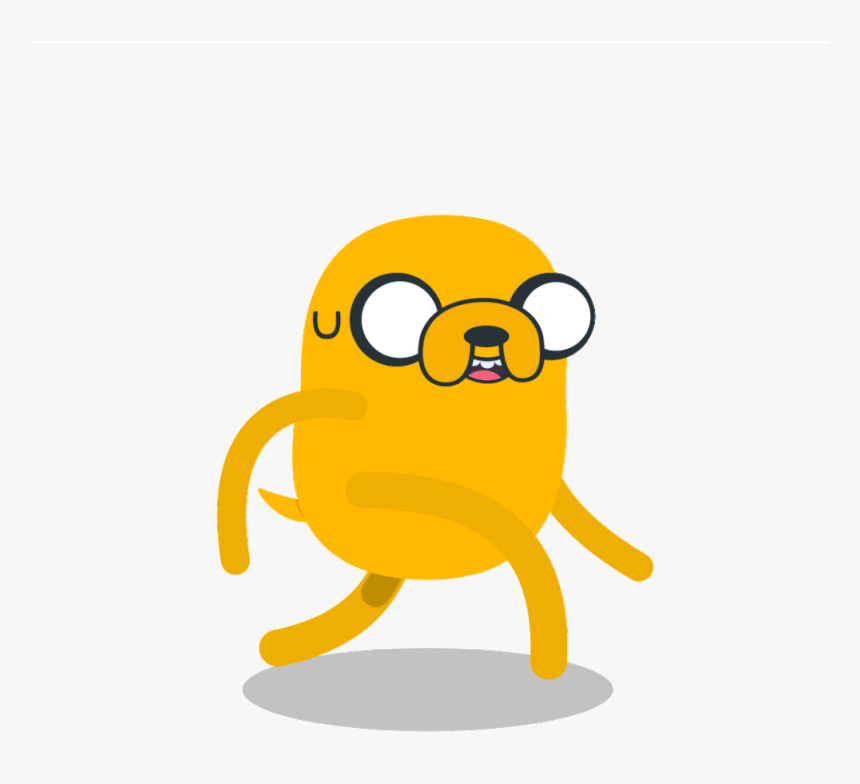 A Walking Sequence With Jake The Dog Clipart , Png - Cartoon, Transparent Png, Free Download