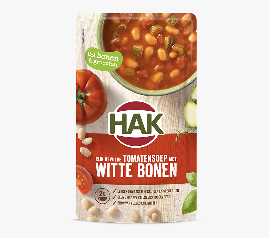 Tomato Soup With White Beans - Hak Bruine Bonen Soep, HD Png Download, Free Download