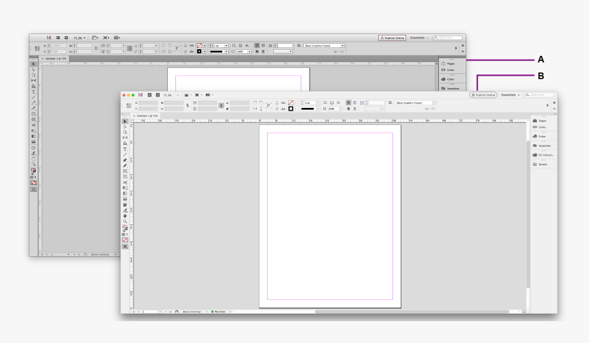 Indesign Vector Product Adobe - Indesign 2017 Interface, HD Png Download, Free Download