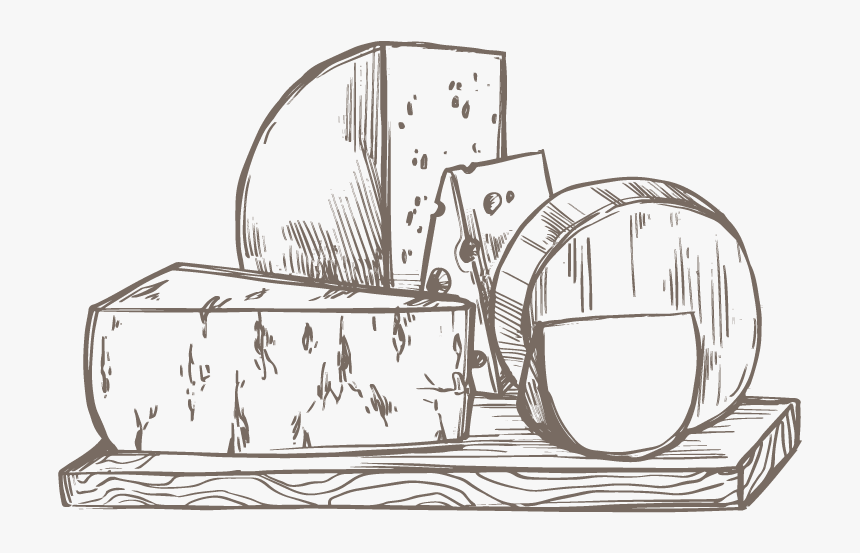 Transparent Cheese Plate Png - Cheese Drawing Png, Png Download, Free Download