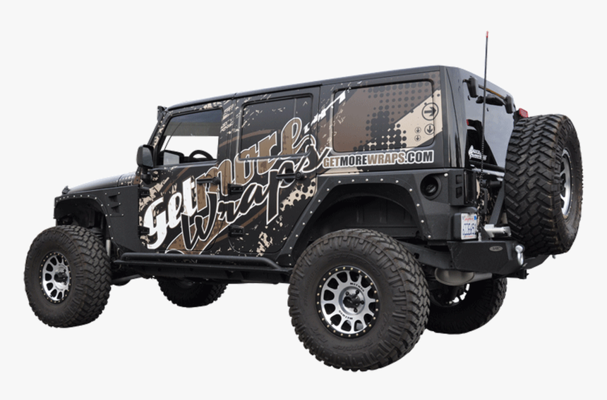 Jeep Rubicon Matt 3m Vehicle Wraps With Custom Design - Jeep Wrangler, HD Png Download, Free Download