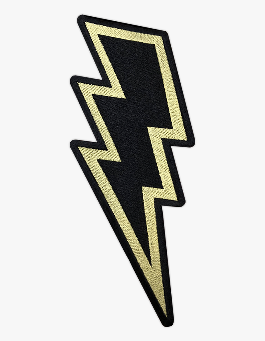 Gold Lightning Bolt 8” Back Patch By Seventh - Emblem, HD Png Download, Free Download