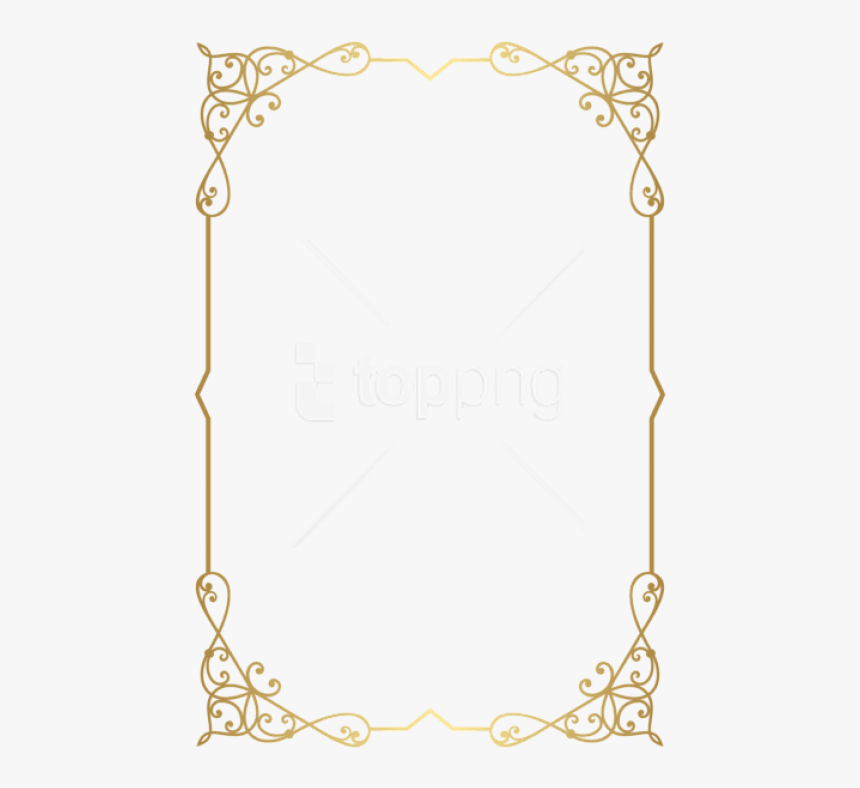 Decorative Frame Png - Gold Border Frame Png, Transparent Png, Free Download