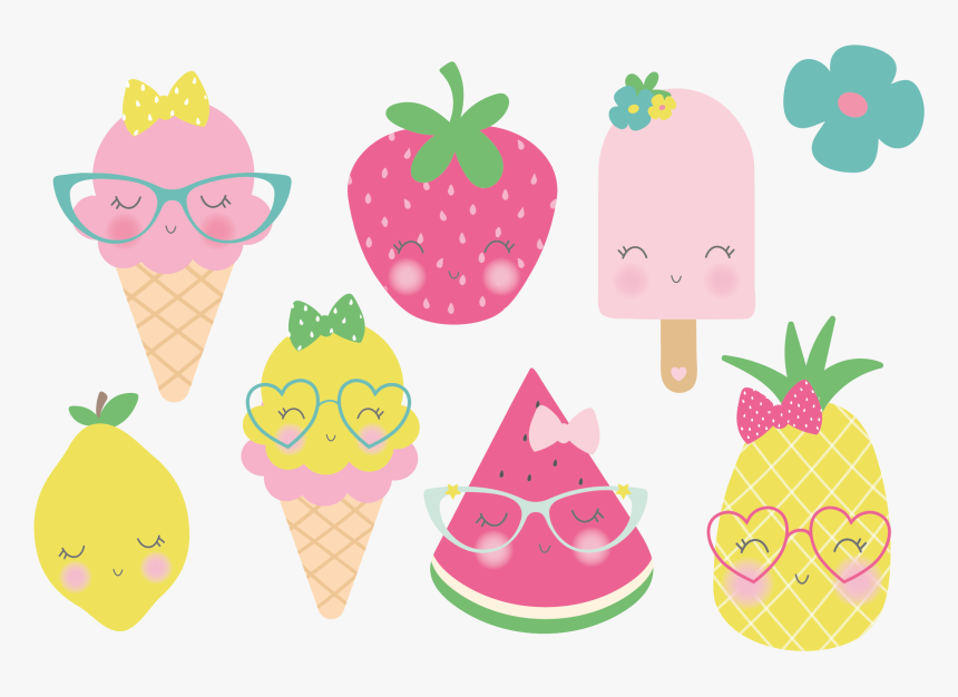 Tutti Frutti Summer Set Example Image - Ice Cream Cartoon Png, Transparent Png, Free Download