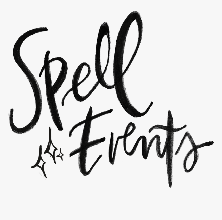 Spell Events Vertical Bw - Spell Calligraphy, HD Png Download, Free Download