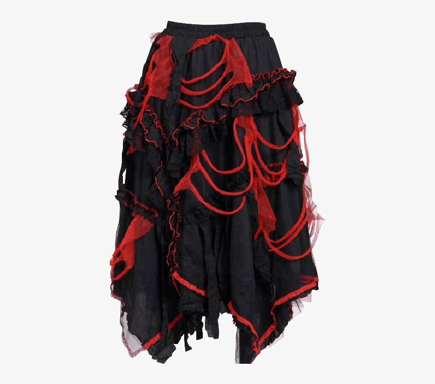 Gothic Long Tattered Ruffle Skirt, HD Png Download, Free Download