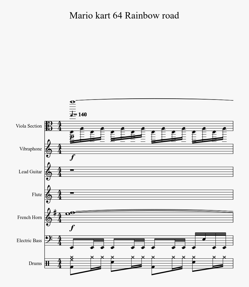 Mario Kart 64 Rainbow Road Sheet Music, HD Png Download, Free Download