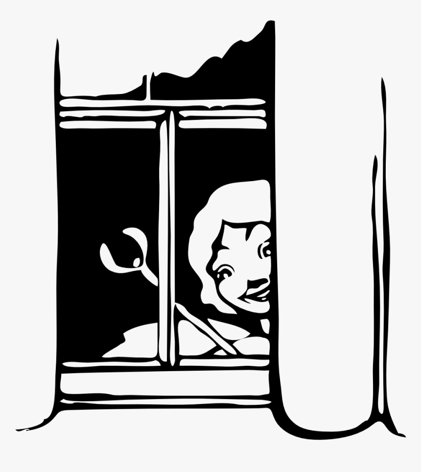 Peeping Through Window Clipart, HD Png Download, Free Download