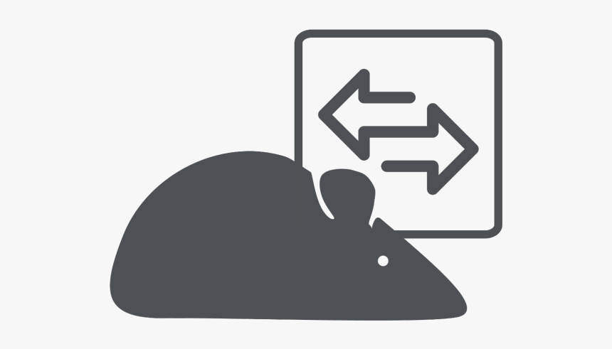 Icon Of A Rodent With Arrow Pointing Left And Arrow - Arrow, HD Png Download, Free Download