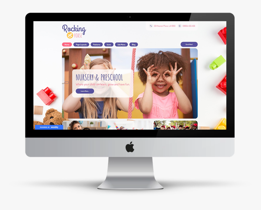 Weebly Pre School Template - Web Design, HD Png Download, Free Download