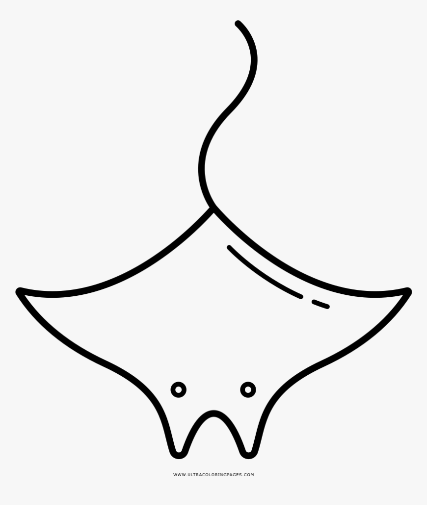 Manta Ray Coloring Page - Desenho De Arraia Para Colorir, HD Png Download, Free Download