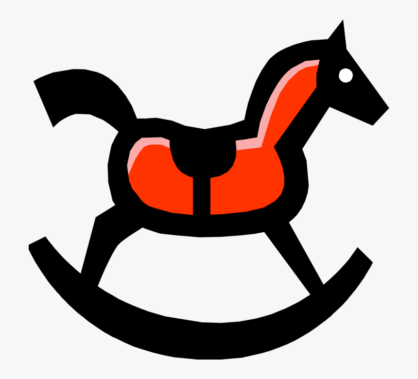 Vector Illustration Of Rocking Horse Child"s Toy, HD Png Download, Free Download