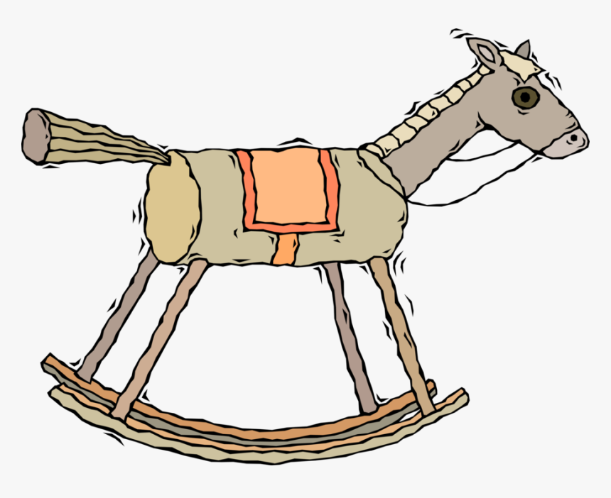 Vector Illustration Of Wooden Rocking Horse Child"s, HD Png Download, Free Download