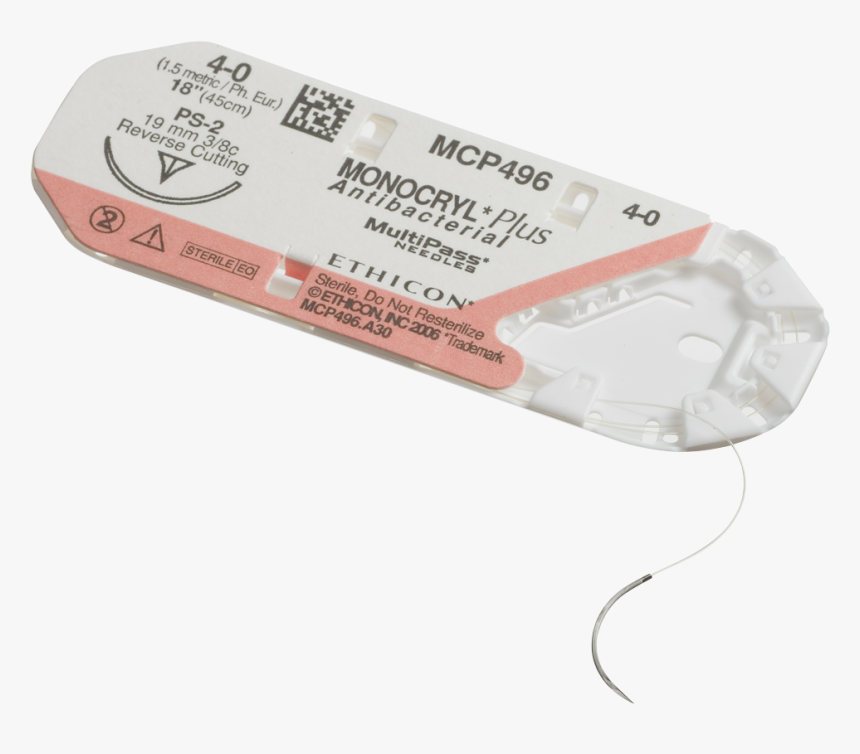 Monocryl Plus Antibacterial Suture Monocryl Suture- - Oxygen Mask, HD Png Download, Free Download