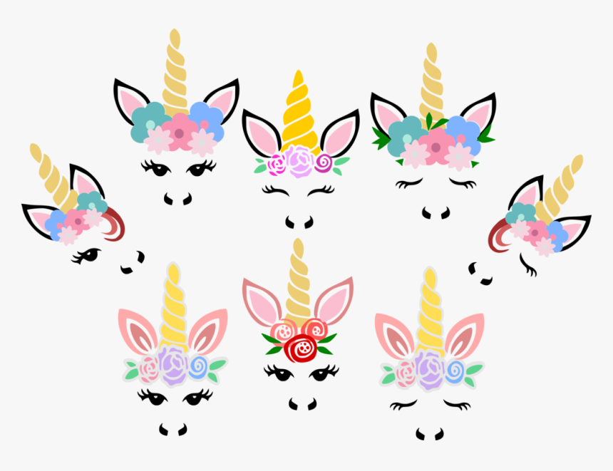 Free Unicorn Faces Svg , Png Download - Cut Out Unicorn Template, Transparent Png, Free Download