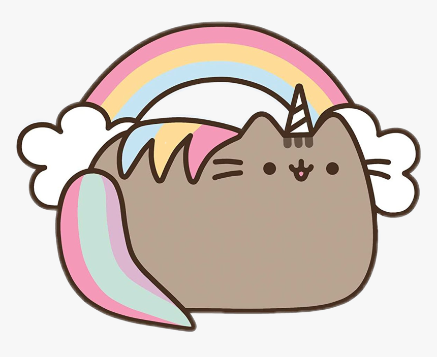 Drawn Unicorn Pusheen - Rainbow Pusheen The Cat, HD Png Download, Free Download