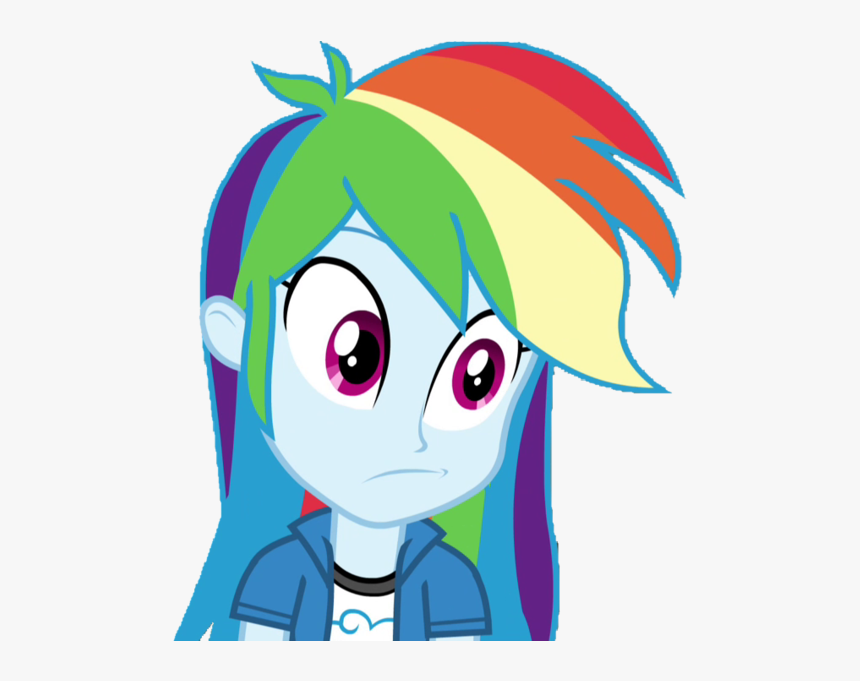 Rainbow Dash Equestria Girl Face, HD Png Download, Free Download