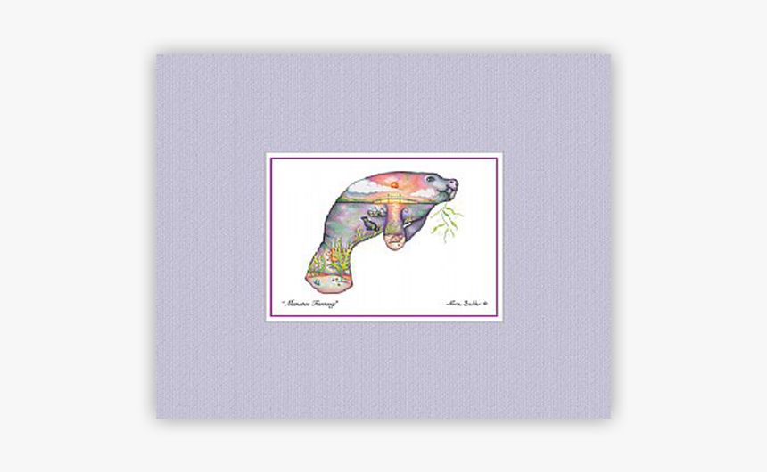 Manatee Fantasy Mini-prints - Picture Frame, HD Png Download, Free Download