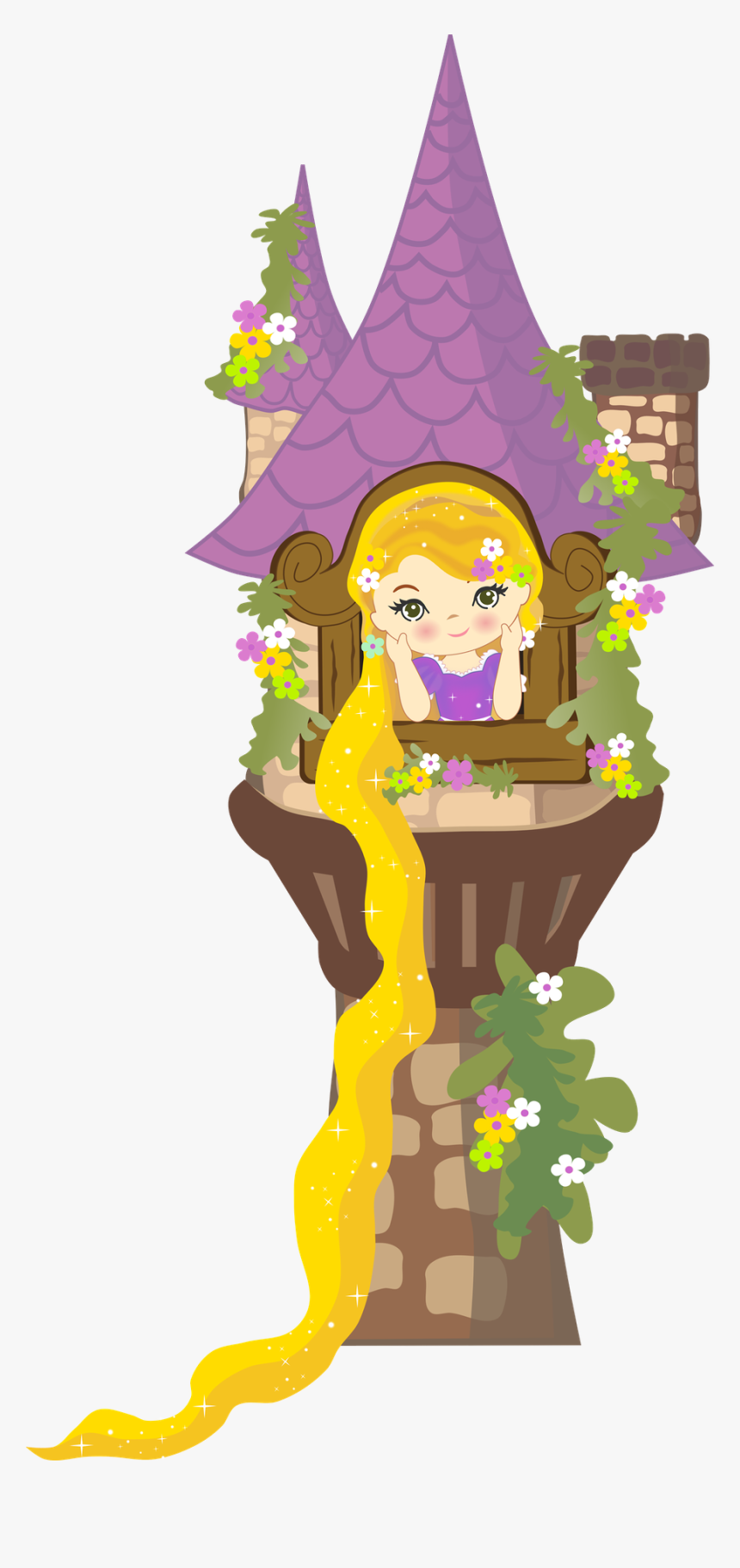 Rapunzel Clipart Rapunzel Castle - Rapunzel Tower Clipart, HD Png Download, Free Download