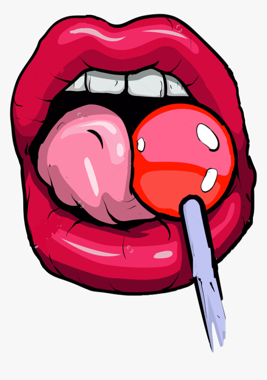 #lolly #lollipop #lollypop #mouth #sexy #lick #suckit - Mouth Licking Lollipop, HD Png Download, Free Download