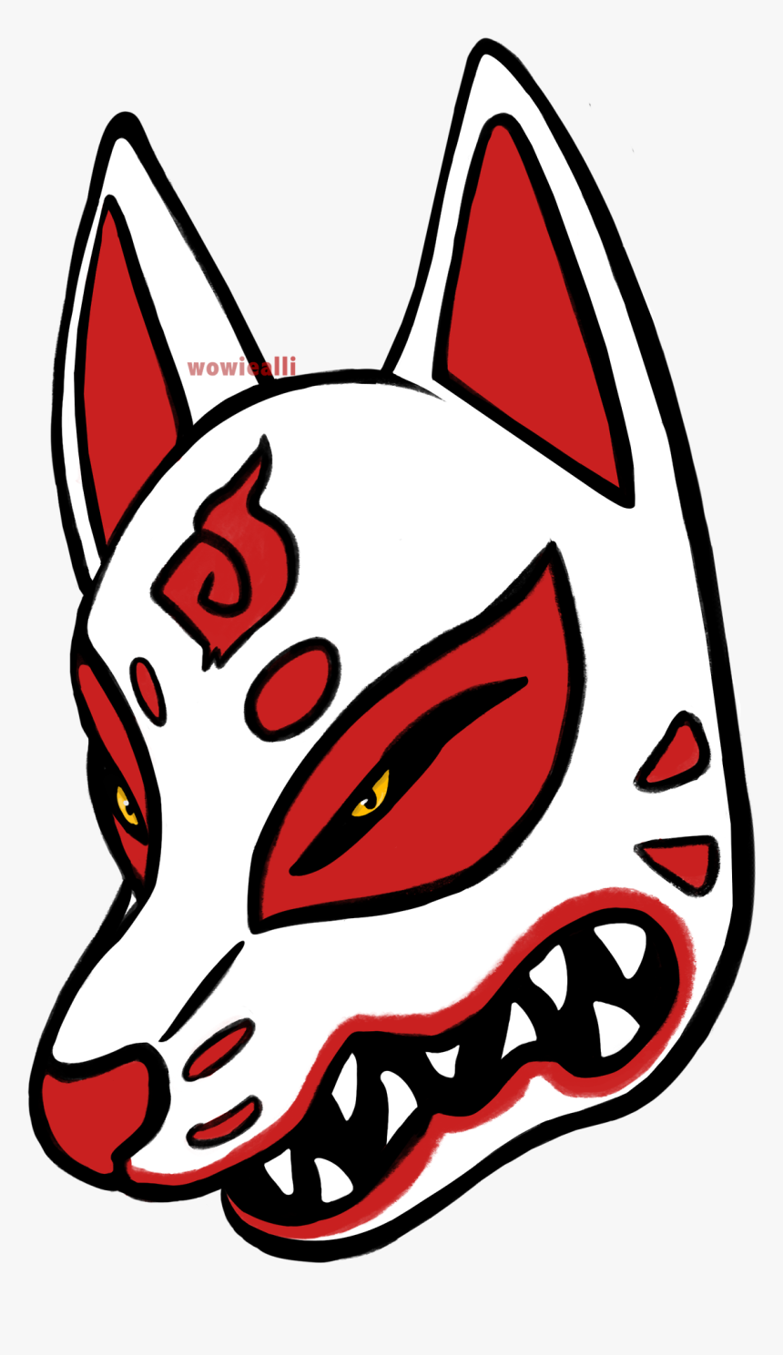 Japanese Fox Mask Png, Transparent Png, Free Download