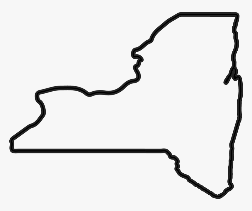 New York State Outline Png - Outline State Of New York, Transparent Png, Free Download