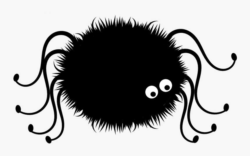 Fuzzy Spider - Cute Spider Halloween Clipart, HD Png Download, Free Download