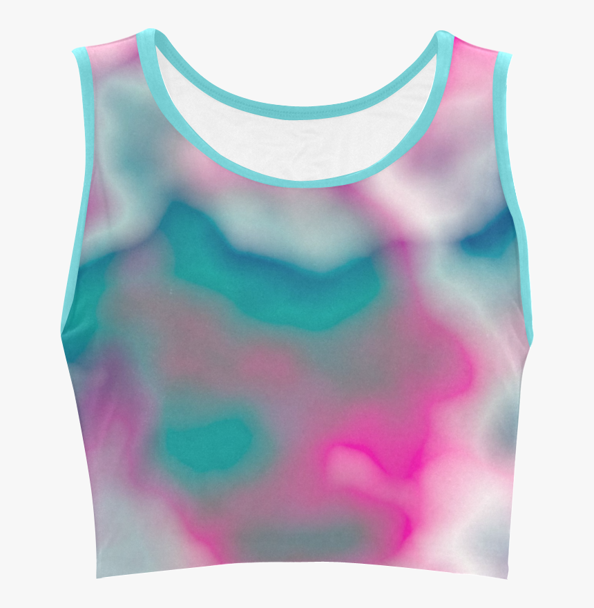 Tuquoise And Pink Clouds Women"s Crop Top - Active Tank, HD Png Download, Free Download