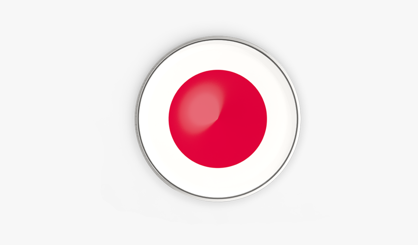 Round Button With Metal Frame - Circle, HD Png Download, Free Download