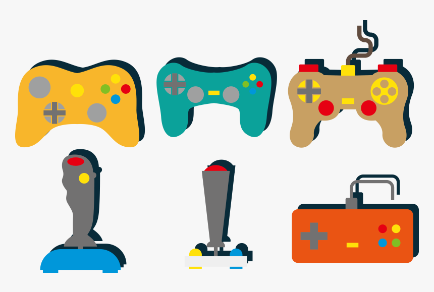 Joystick Controller Color Handle - Game Controller Png Color, Transparent Png, Free Download