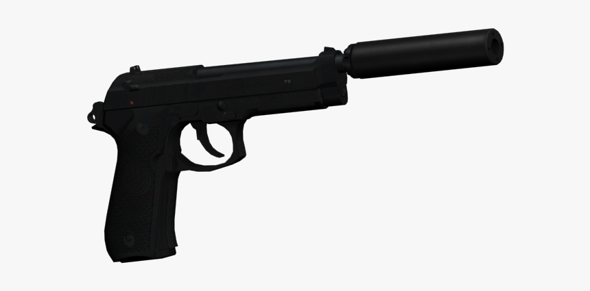 Silenced Pistol Png - Silenced Pistol Silhouette Png, Transparent Png, Free Download