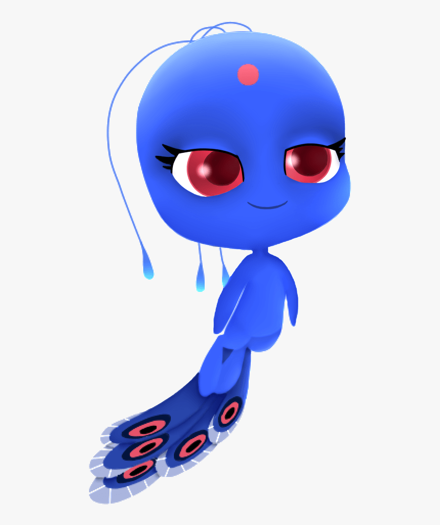 Miraculous Kwami Duusu - Miraculous Ladybug Peacock Kwami, HD Png Download, Free Download