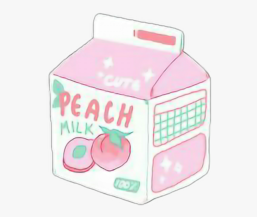 #aesthetic #aestheticsticker #milk #peach #peachmilk - Aesthetic Png, Transparent Png, Free Download