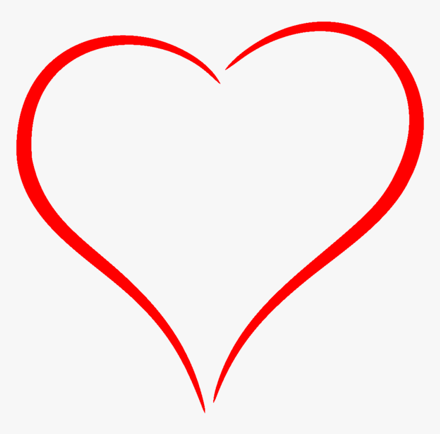 Heart Outline Red Png - Heart, Transparent Png, Free Download