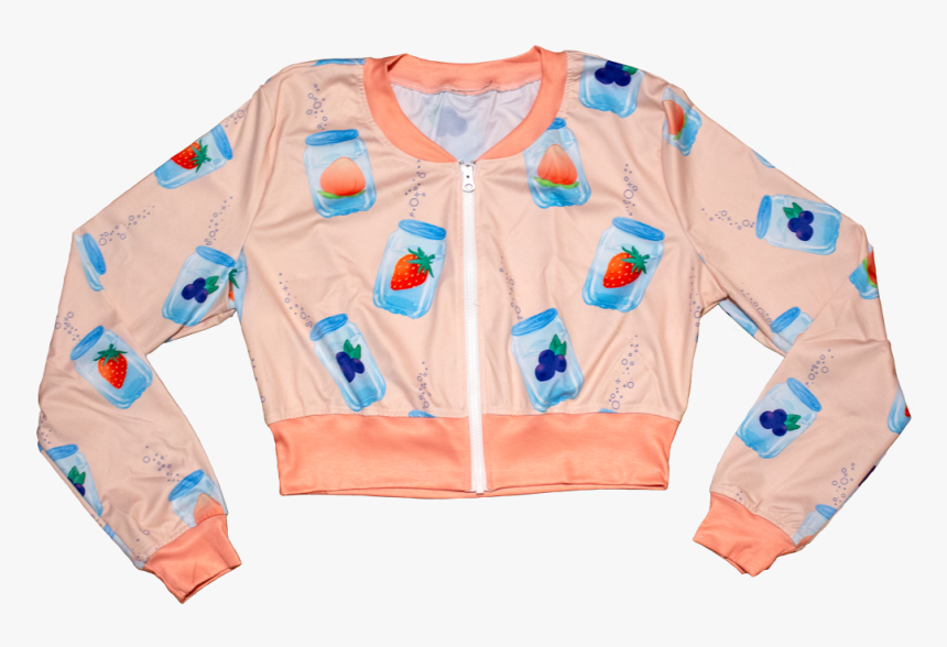 Fizzy Cropped Bomber Jacket In Peach, HD Png Download, Free Download