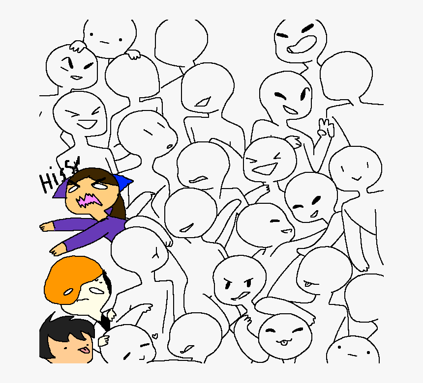 Too Many People Drawing, HD Png Download, Free Download