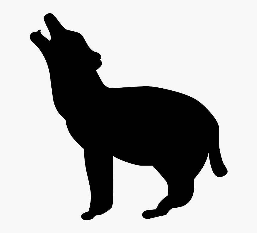 Silhouette, Drawing, Outline, Wolf, Animal, Zoo, Logo, HD Png Download, Free Download