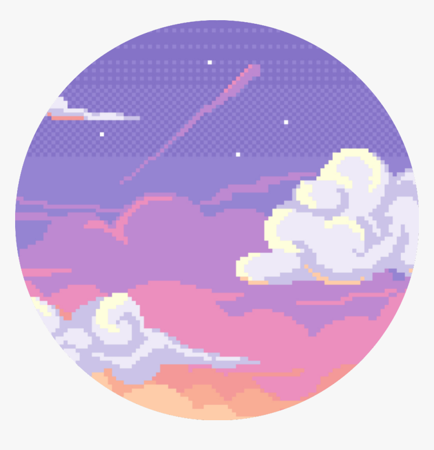 #pixel #aesthetic #vaporwave #tumblr #clouds #sunset - Free Pixel Background, HD Png Download, Free Download