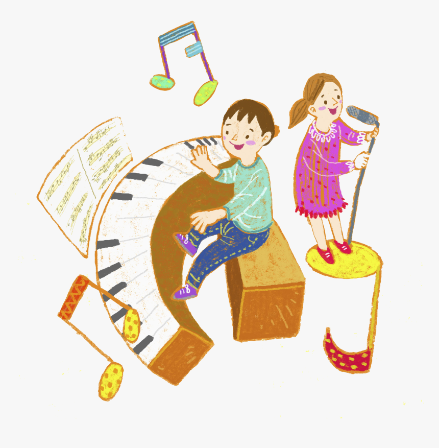 Drawing Bath Kids - Kid Music Clipart, HD Png Download, Free Download