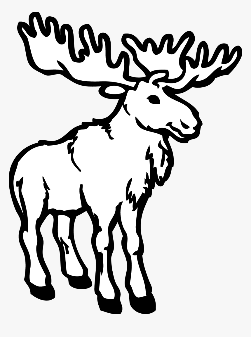 Deer Coloring Book Alaska Moose Adult Clip Art - Moose Coloring Pages, HD Png Download, Free Download